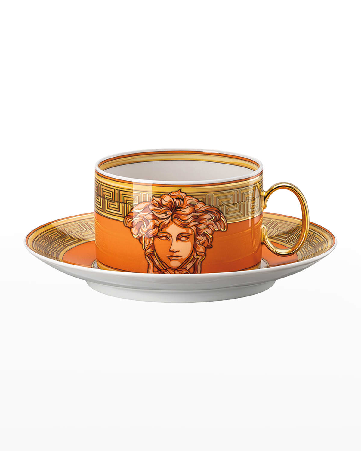 Versace Medusa Amplified Orange Coin Tea Cup and Saucer | Thumbnail 5 Versace Medusa Amplified Orange Coin Tea Cup and Saucer | Thumbnail 5