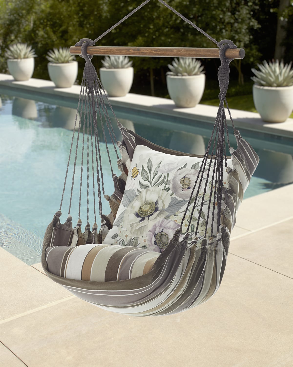 Magnolia Casual Boho Blooms & Bees Striped Swing