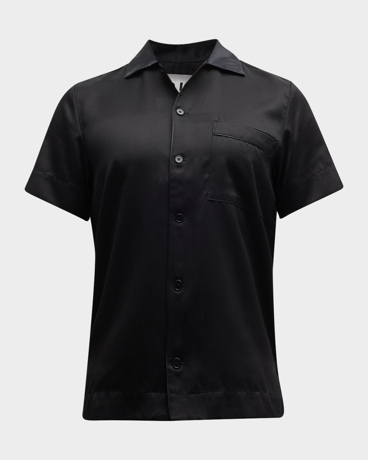 CDLP Men's Casual Button-Down Lounge Shirt