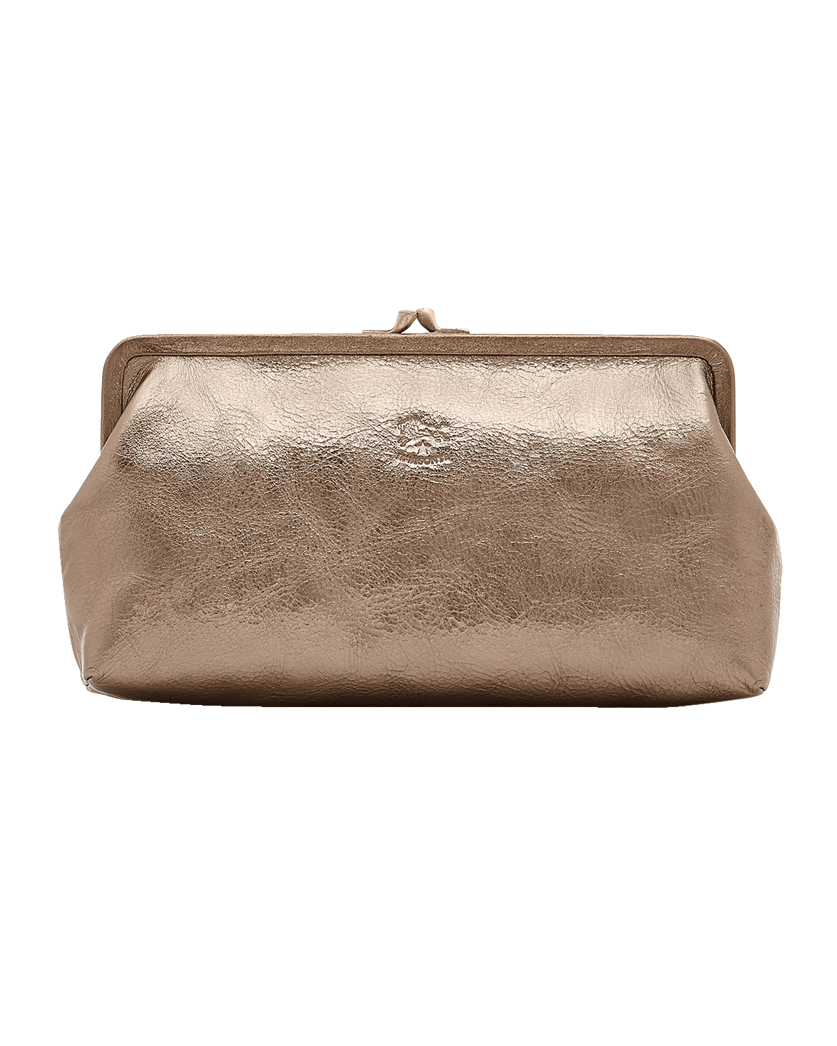 Il Bisonte Classic Metallic Leather Clutch Bag