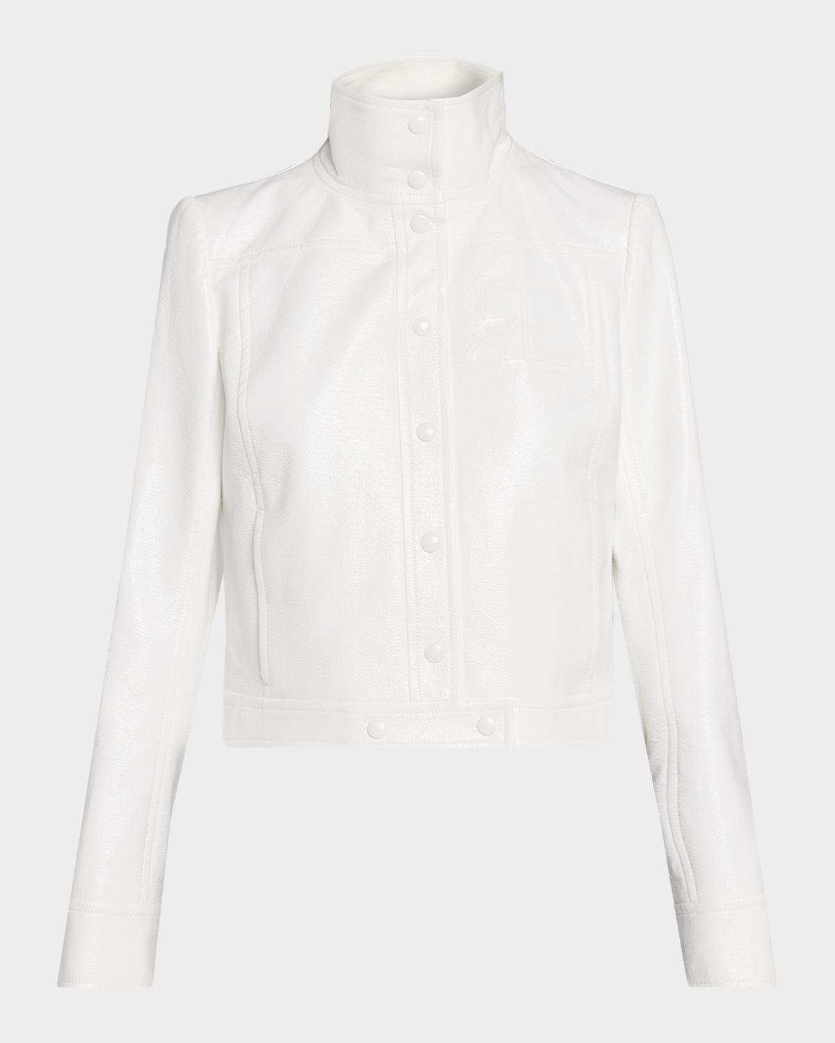 Courreges Textured Vinyl Crop Jacket