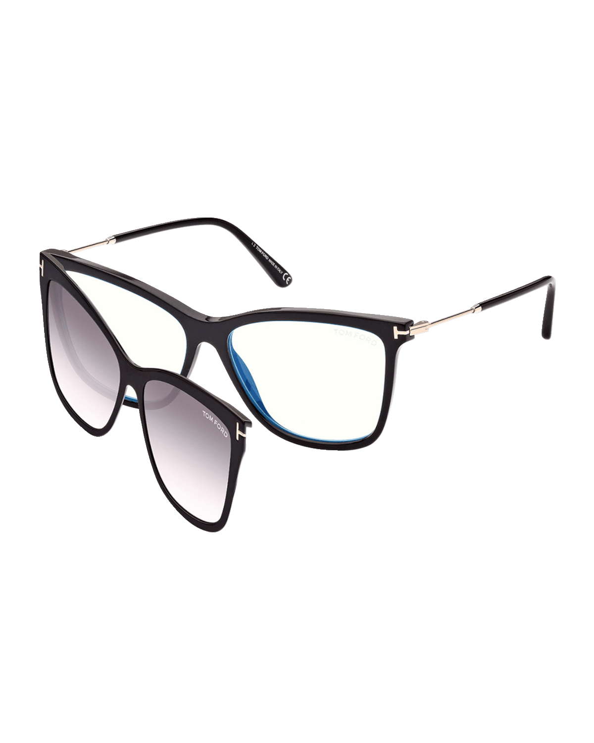 TOM FORD Blue Filtering Acetate Cat-Eye Glasses