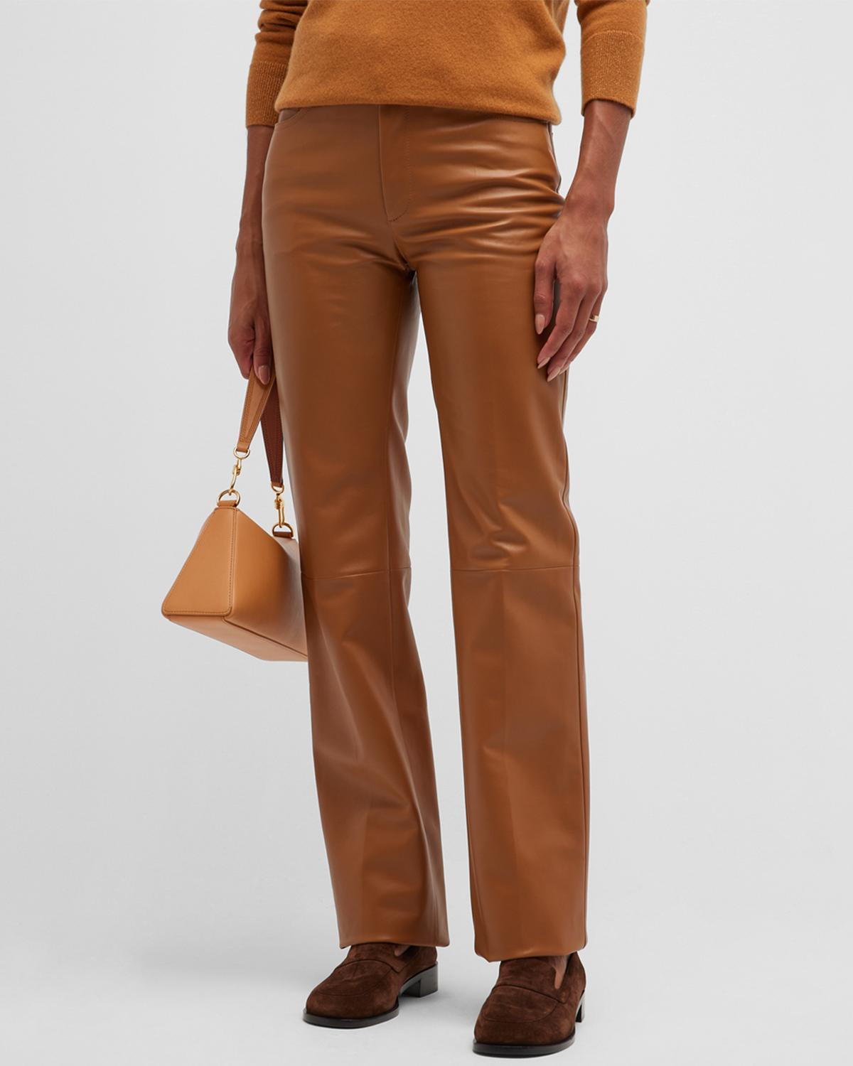 Leather Straight Sp 45 Sp Leg Pants 