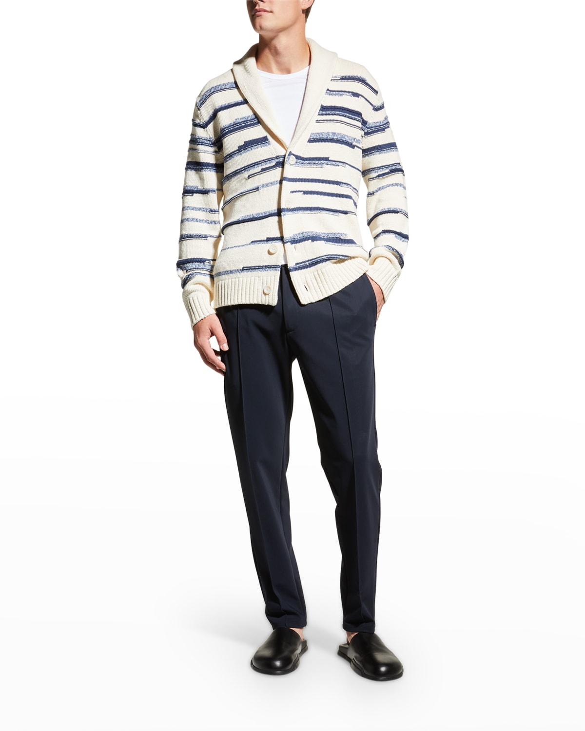 Men's Tribeca V-Neck Cashmere Sweater in Cinna main image 1