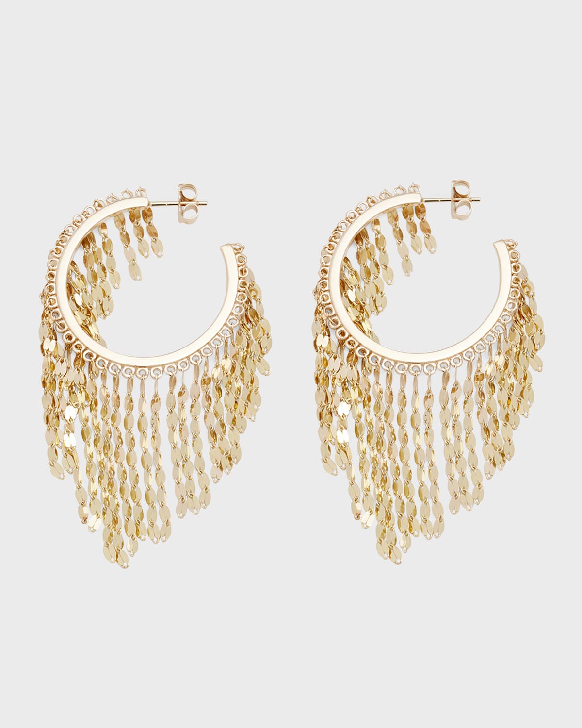 LANA 14K Blake Fringe Hoop Earrings