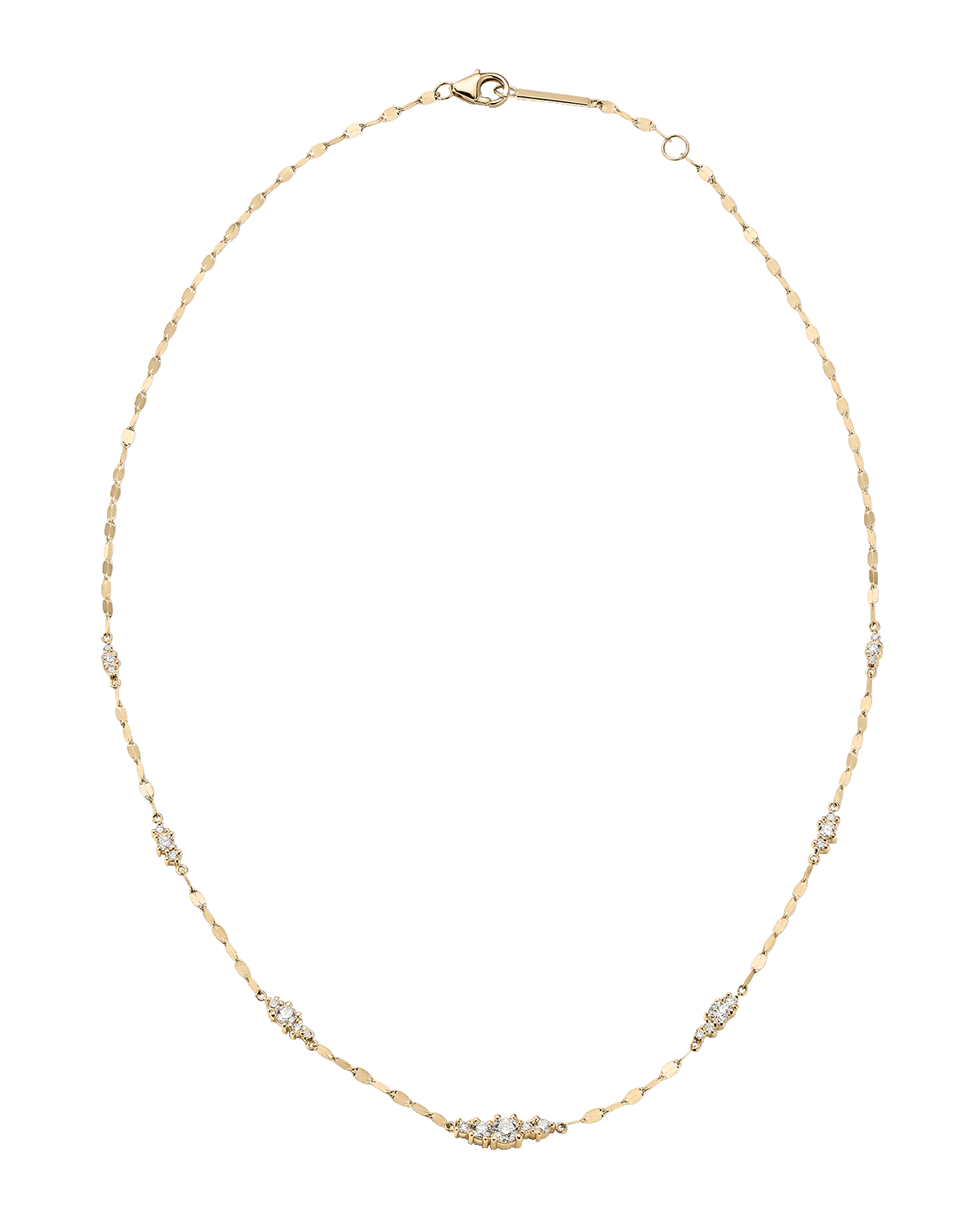 LANA Solo Cluster Ombre Necklace with Diamonds