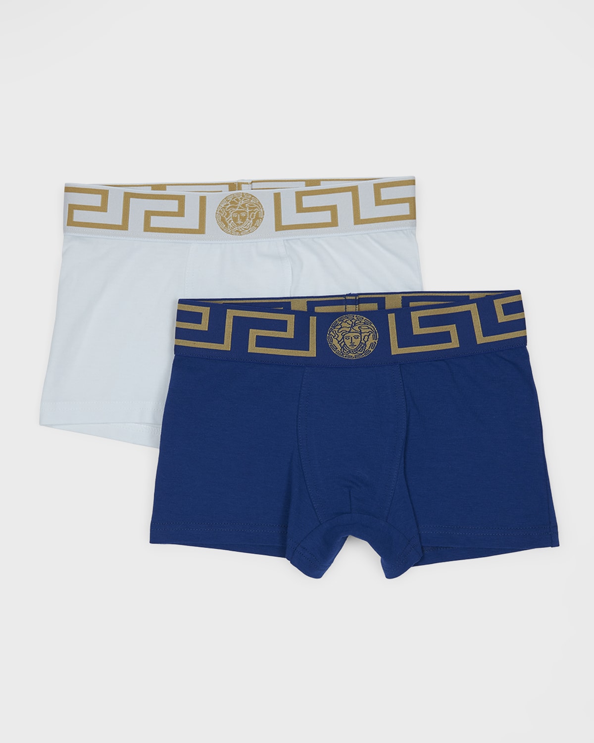 Metallic Versace Cotton Greca Print Underwear in Golden Mens Clothing Underwear Boxers for Men 