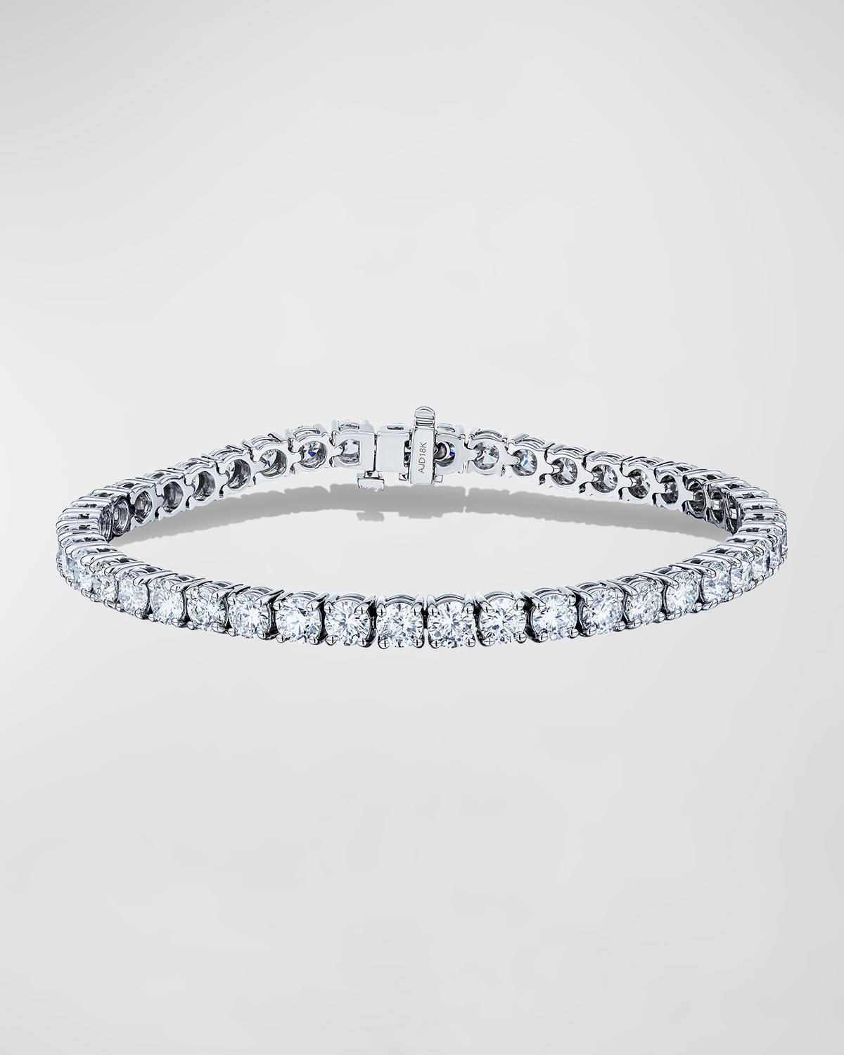 Neiman Marcus Diamonds 18K White Gold Round Diamond Tennis Bracelet