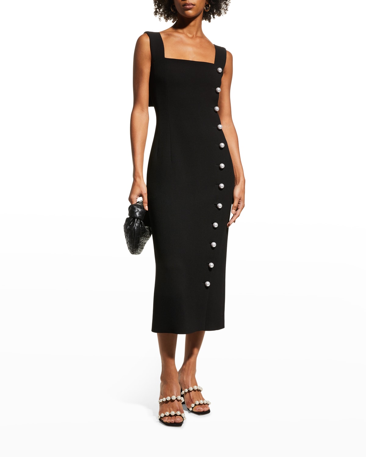 Square Neckline Sheath Dress Neiman Marcus