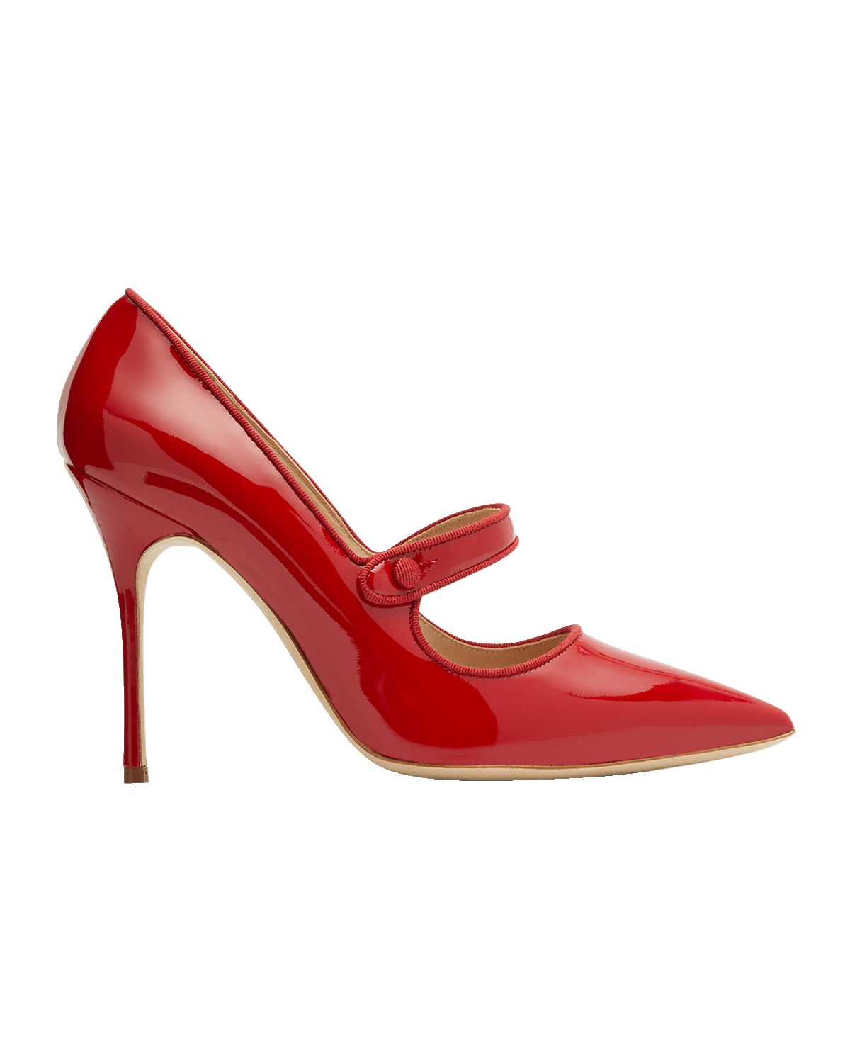 Manolo Blahnik Campari Patent Mary Jane Pumps