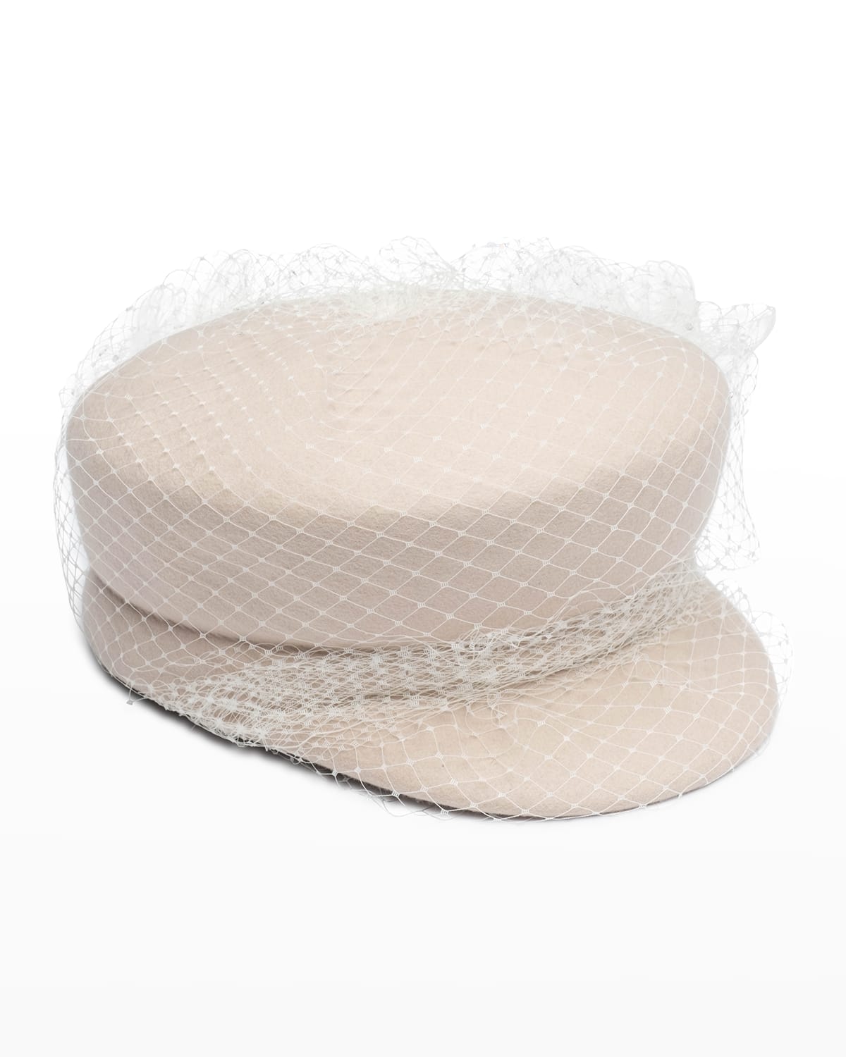 Eugenia Kim Sabrina Felt Newsboy Cap w/ Veil