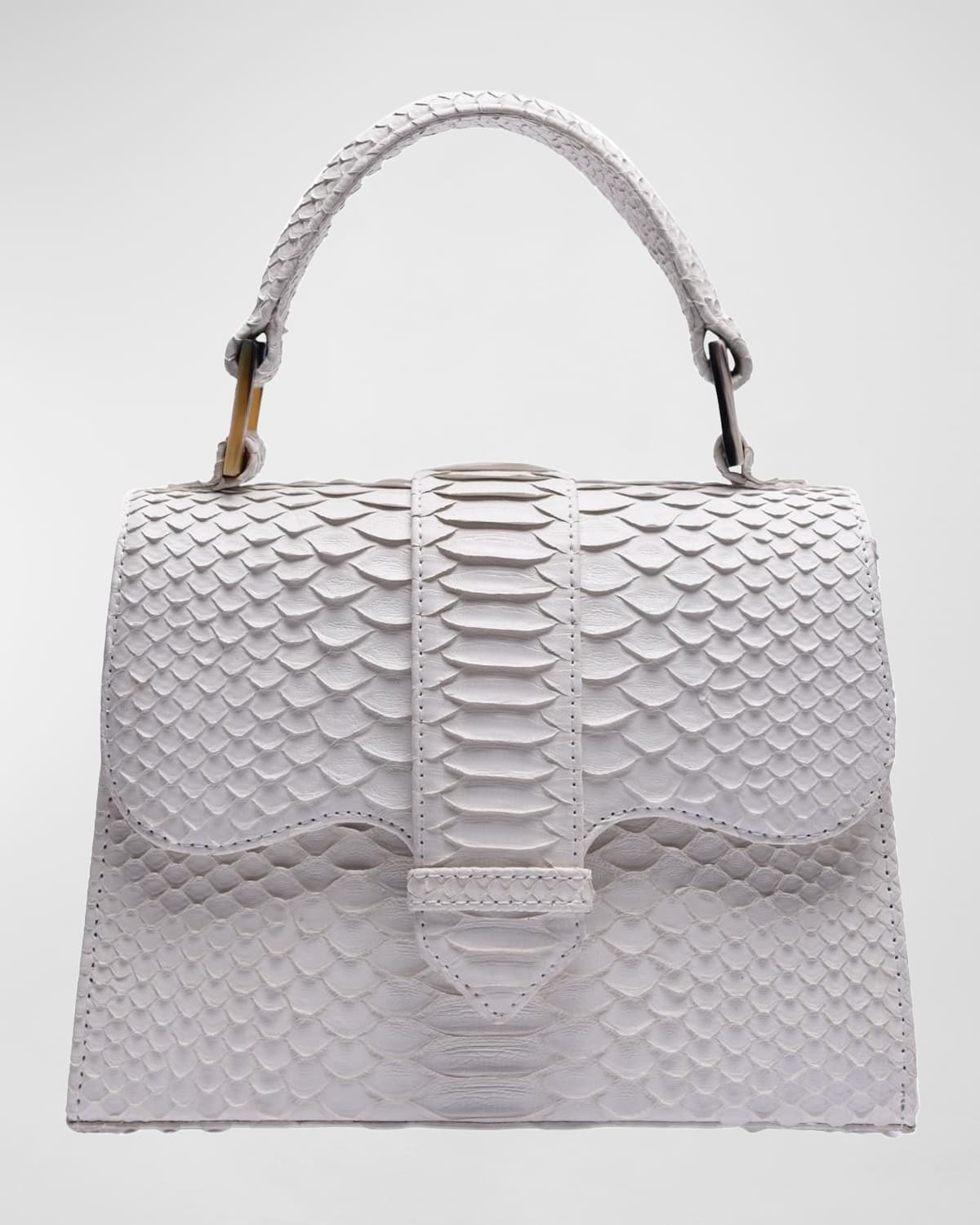 ADRIANA CASTRO La Marguerite Mini Python Top-Handle Bag