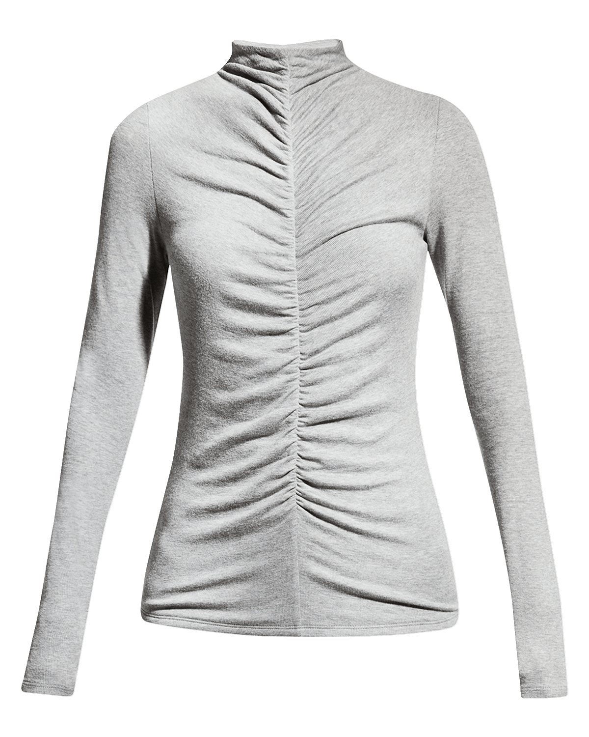 Veronica Beard Theresa Knit Ruched Turtleneck