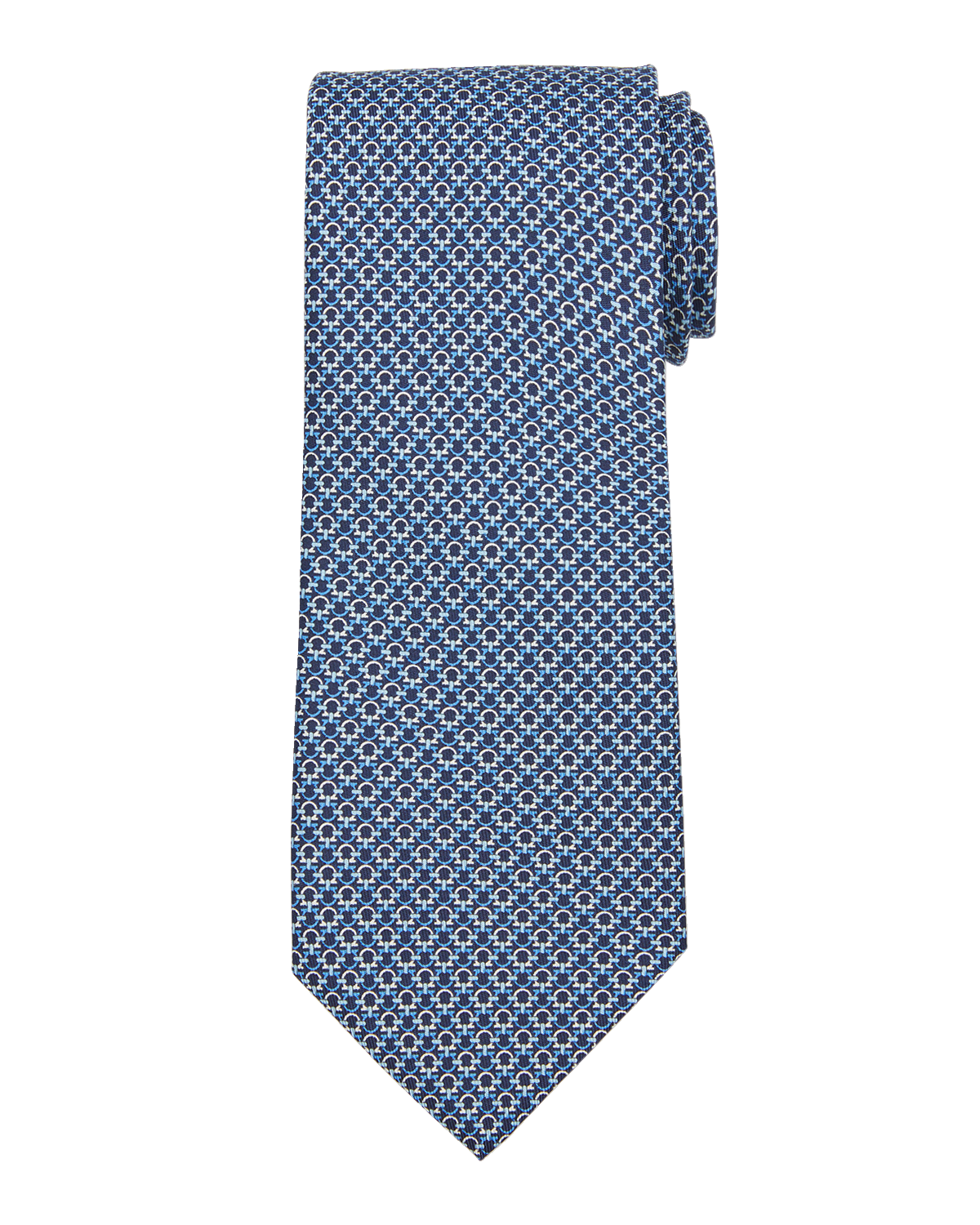 Ferragamo Men's Gancio Print Silk Tie