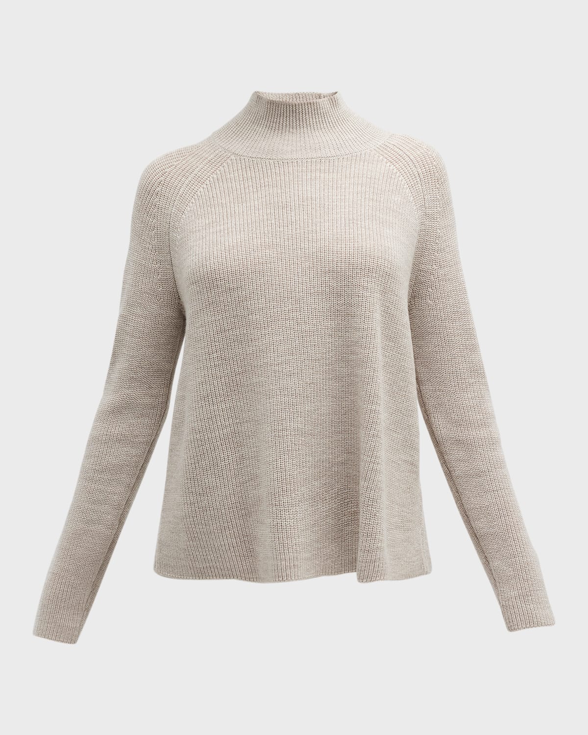 Aemi + Co Side Slit Ribbed Hem Round Neck Sweater