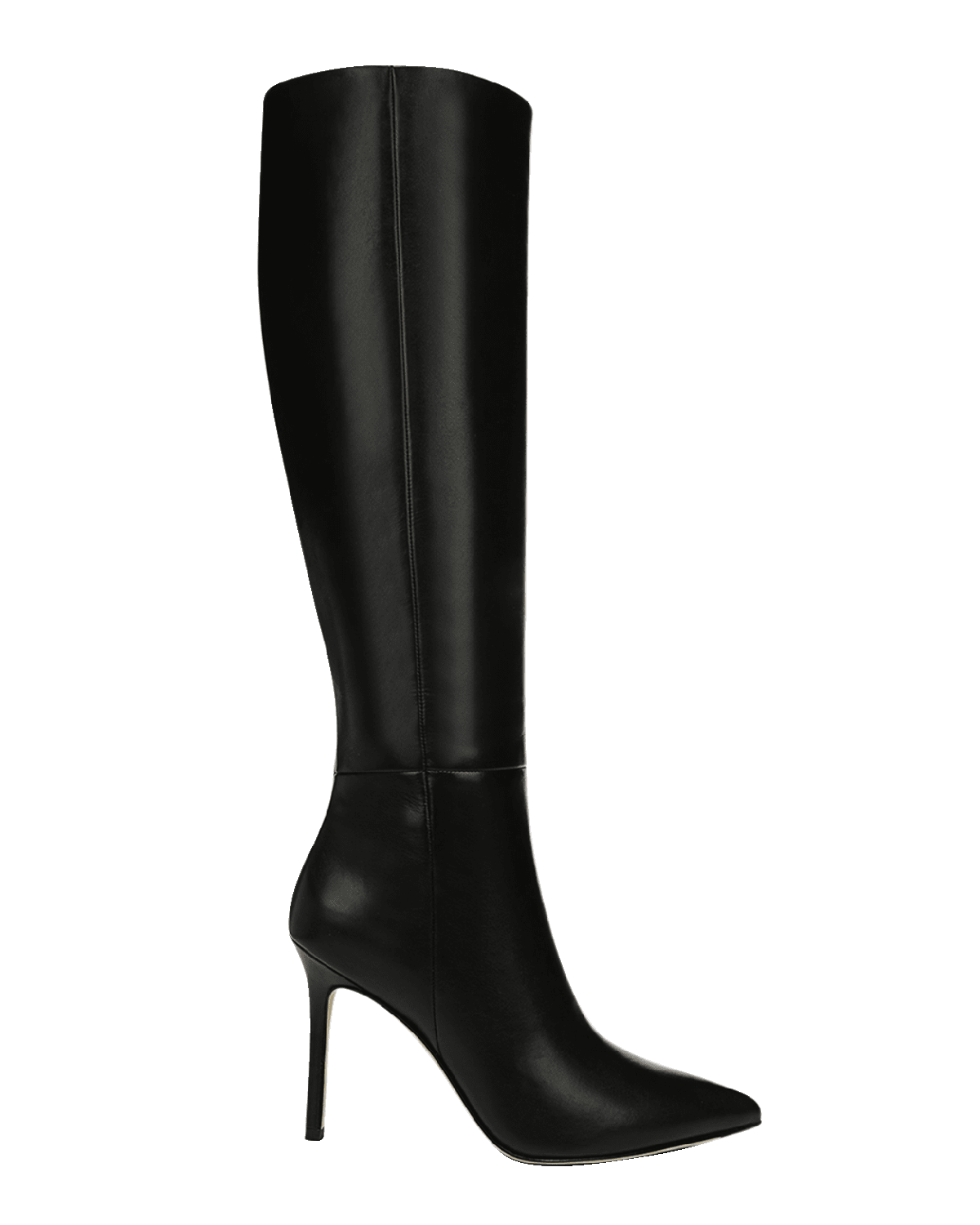 Veronica Beard Lisa Leather Stiletto Wide-Calf Knee Boots