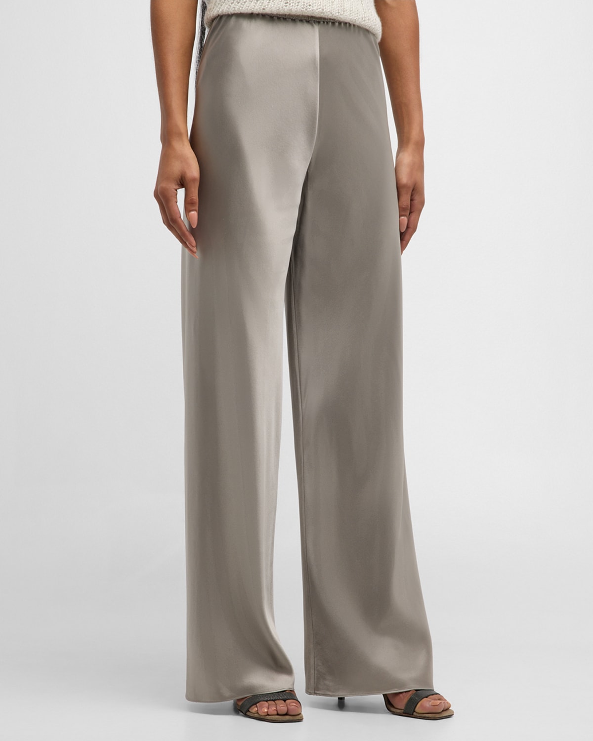 Straight Satin Pants | Neiman Marcus