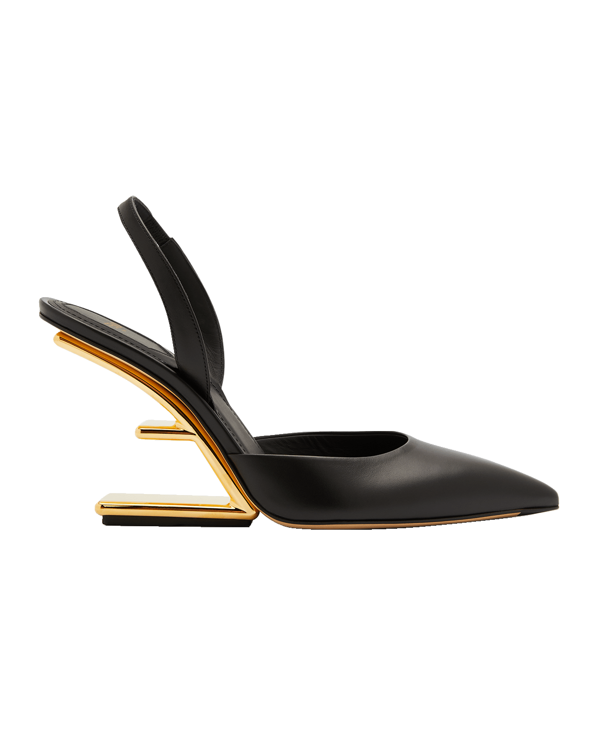 Fendi Vitello Leather Slingback Pumps