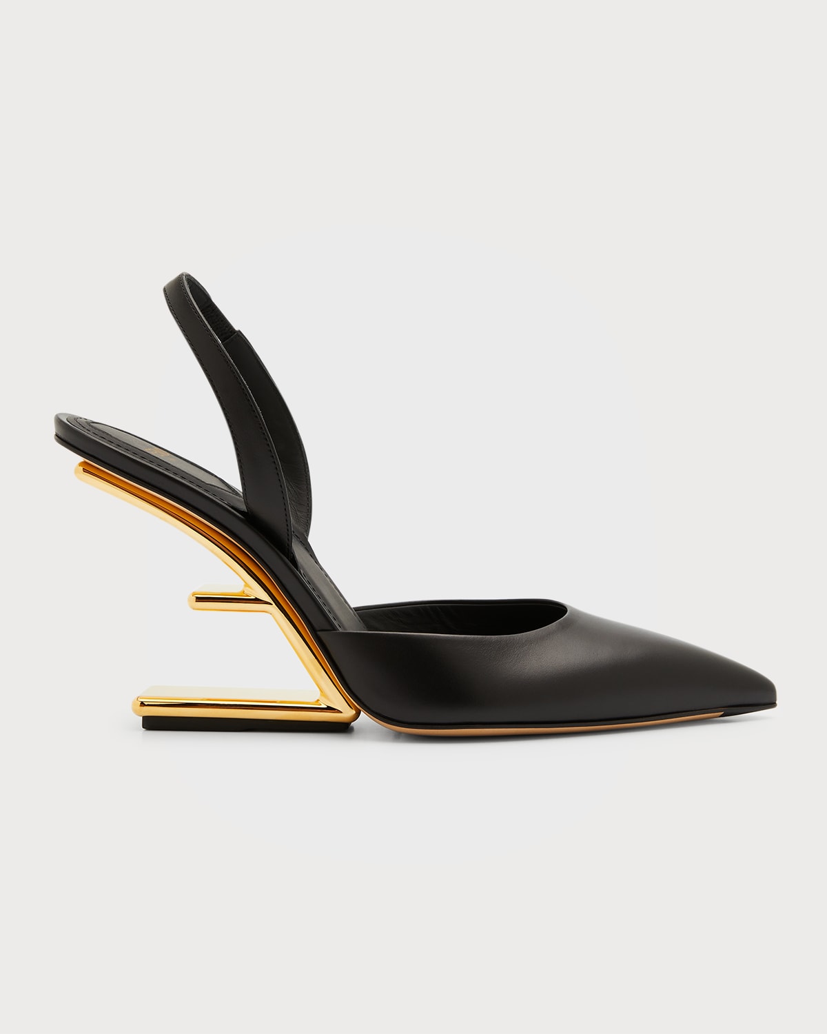 Fendi Vitello Leather Slingback Pumps