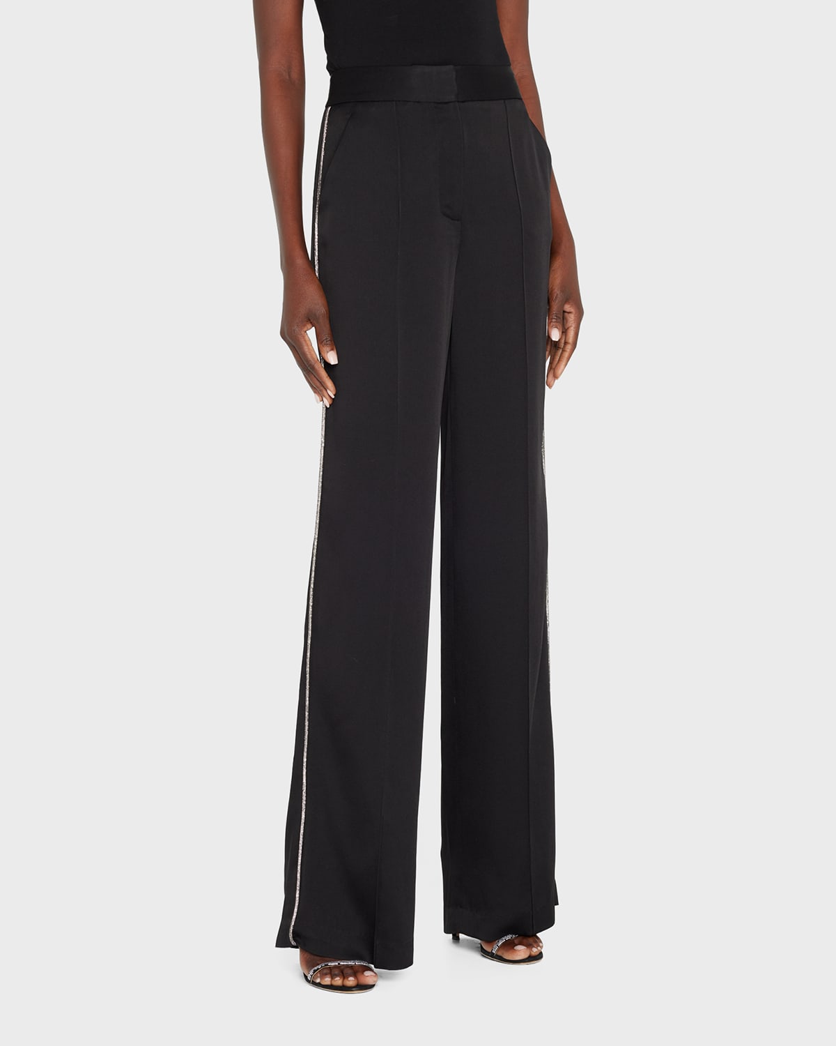 Straight Satin Pants | Neiman Marcus