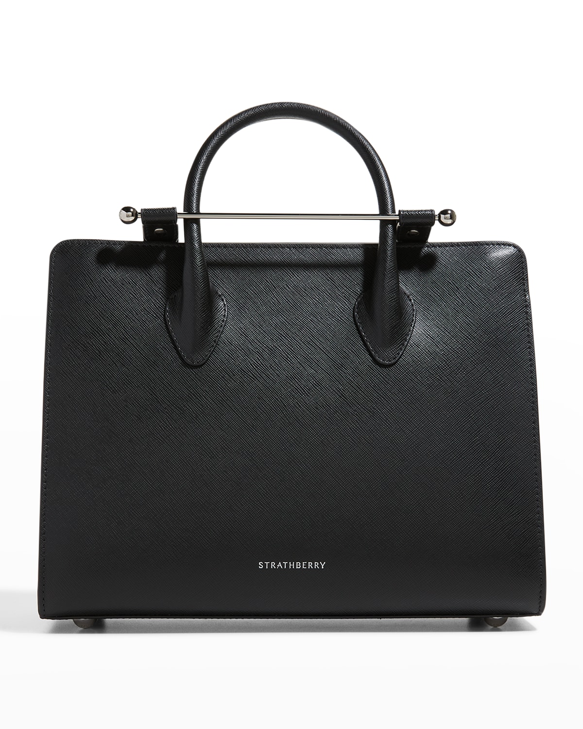 Double Medium Saffiano Leather Handbag - Black main image 1