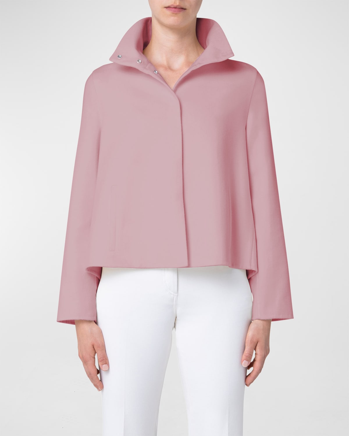 navy cable knit hooded button up swing coat