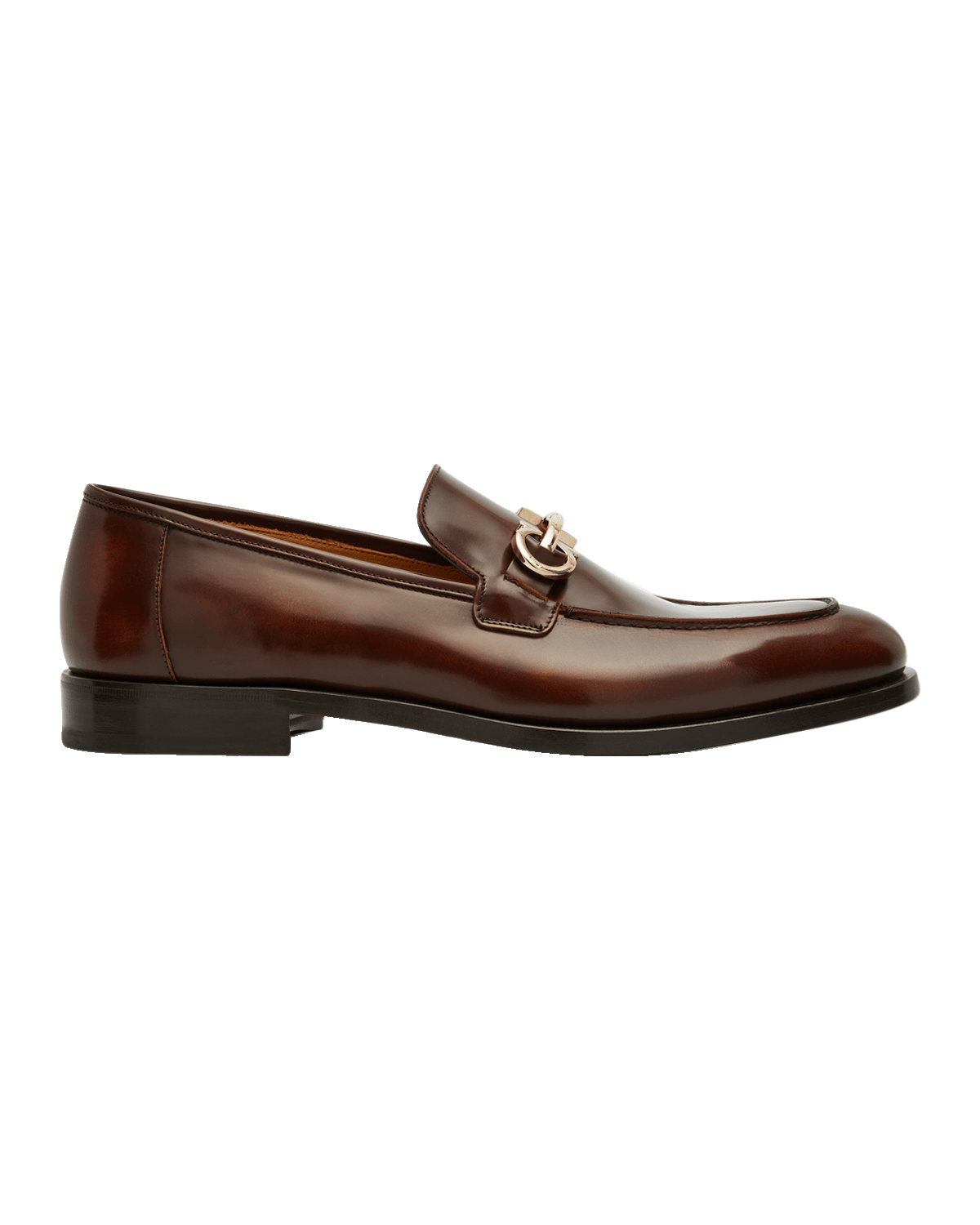 Ferragamo Men's Gustav Gancini-Bit Leather Loafers