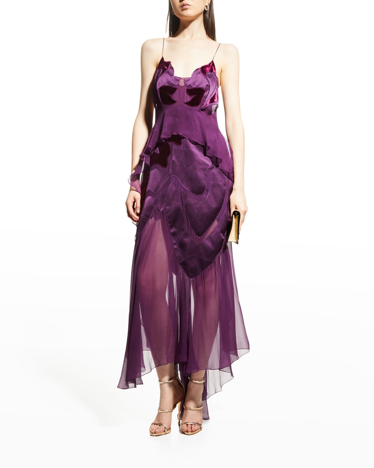 Silk Chiffon Gown Neiman Marcus