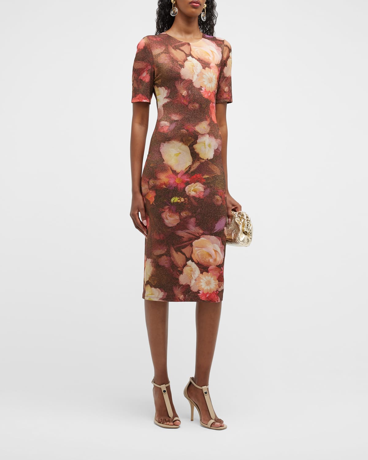 herlipto Floral Jacquard Midi Dress | aventueras.ch