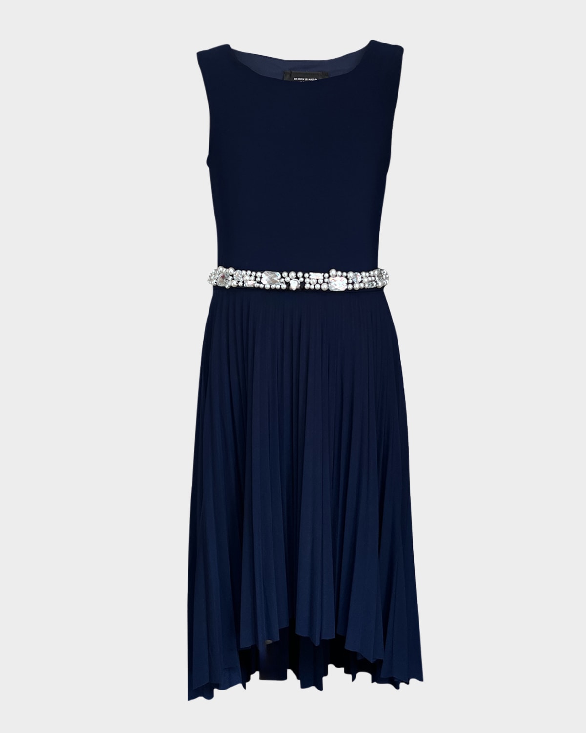 Un Deux Trois Girl 's Pleated High-Low Dress, Size 7-16