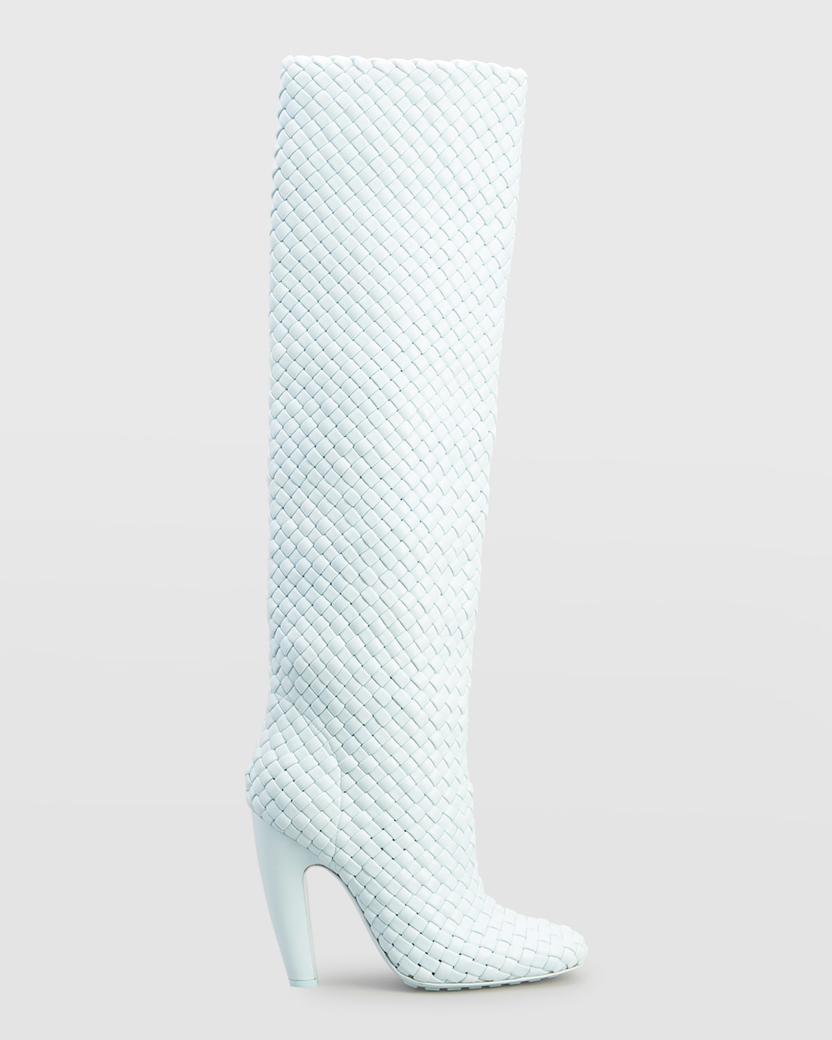 Bottega Veneta Intrecciato Woven Lambskin Knee Boots