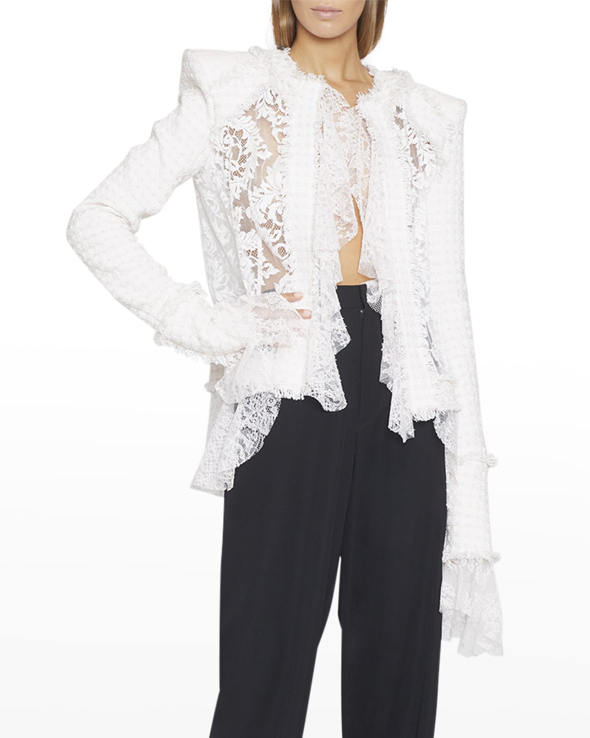 Tweed Pleats Jacket main image 1