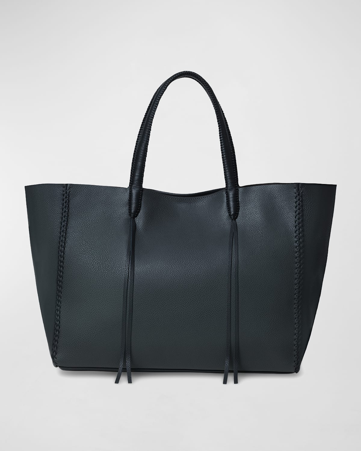 Callista East-West Grained Leather Tote Bag