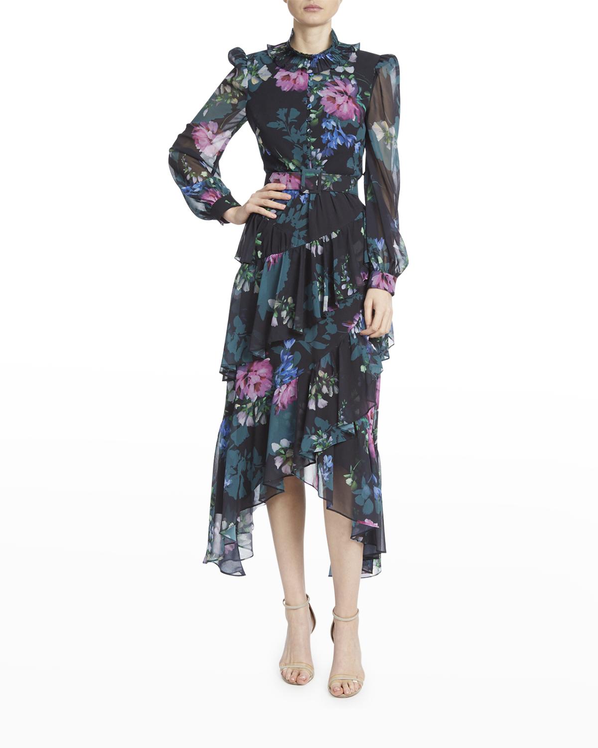 camille dresses Velvet Embellished Black Bows Long Dress in Black – SALONI Sequined Gorgeous Navy Blue Lace Color:Off White