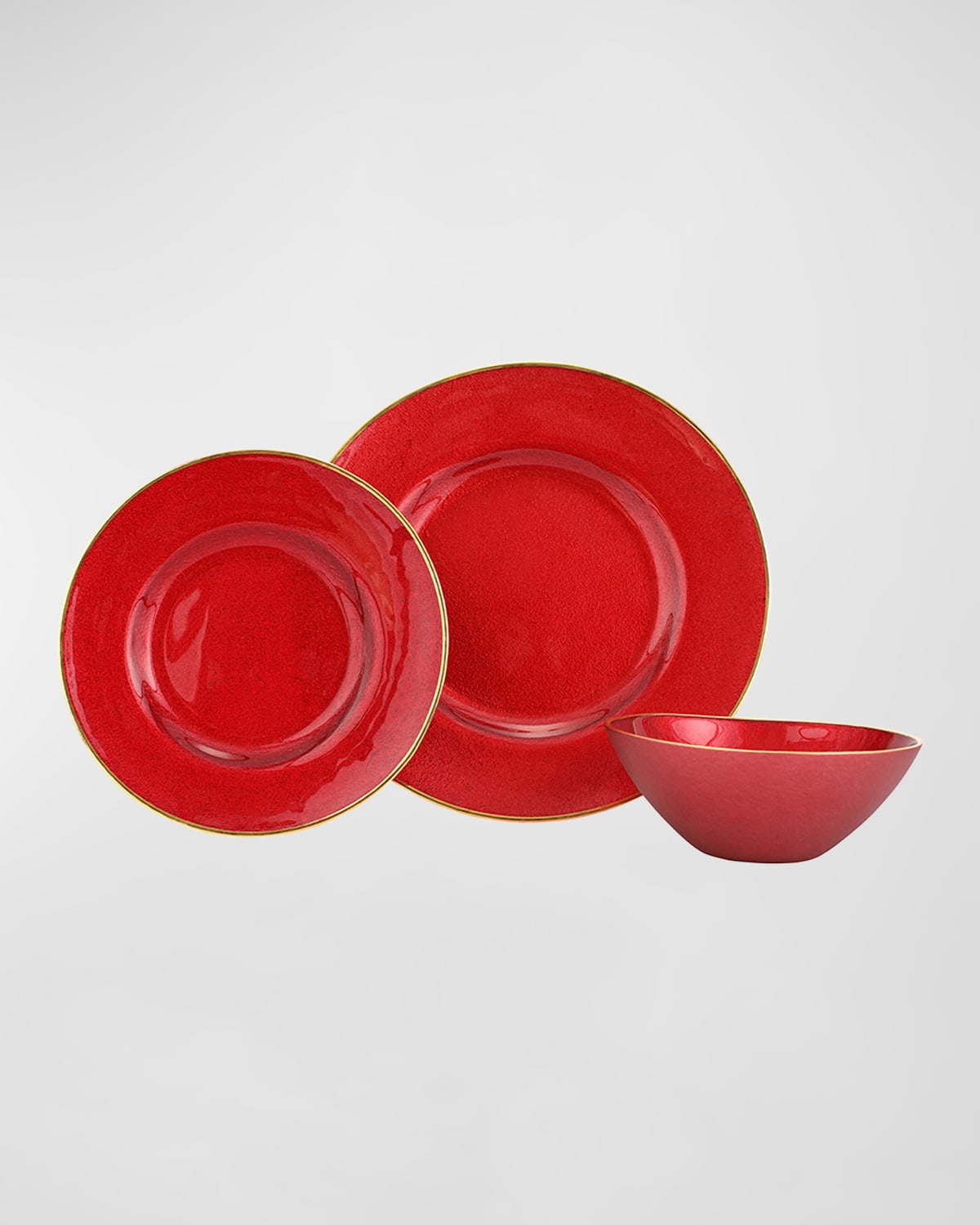 Vietri Metallic Glass Gold 3Piece Set Neiman Marcus