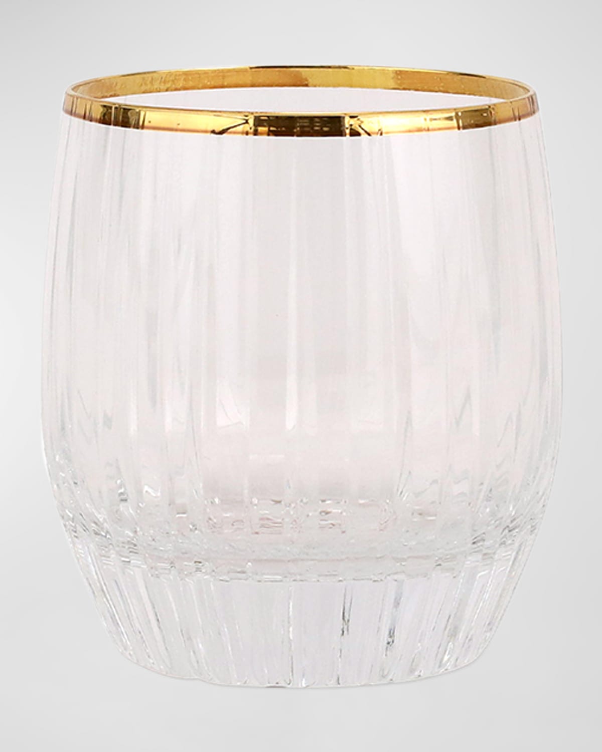Vietri Natalia Gold Rim Double Old-Fashioned Glass