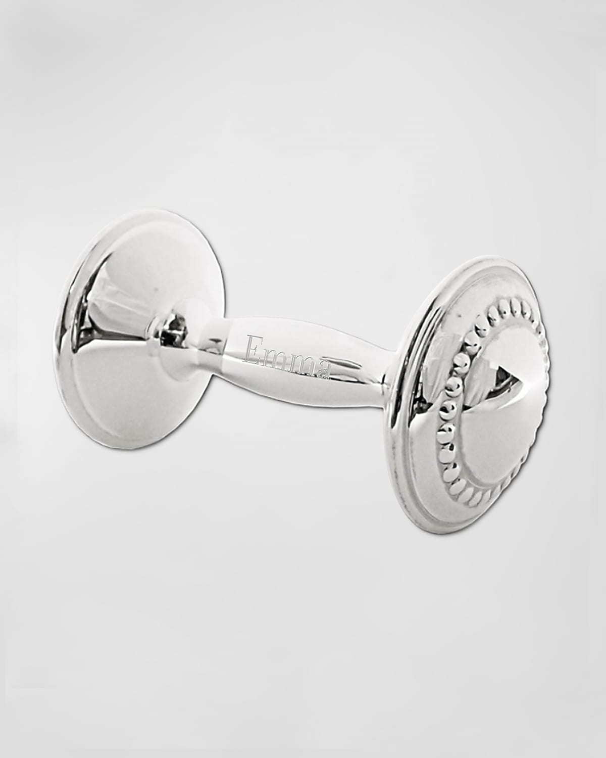 Cunill America Personalized Beaded Rattle Sterling Silver Barbell | Thumbnail 4