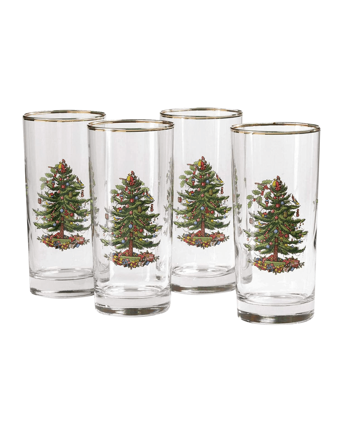 Neiman Marcus Red Glass Christmas Candle Holder, 11.8" Neiman Marcus