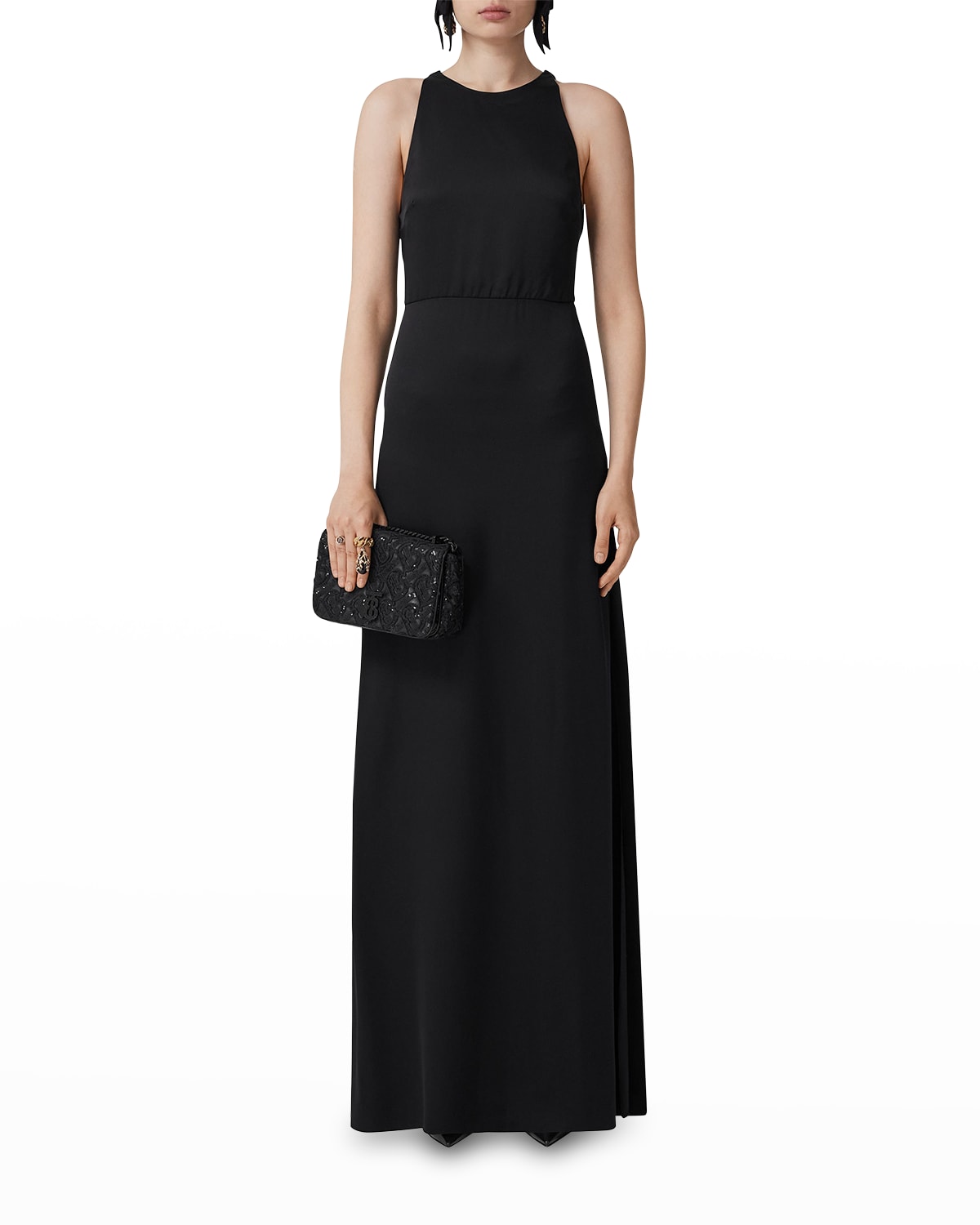 Jewel Neckline Dress | Neiman Marcus