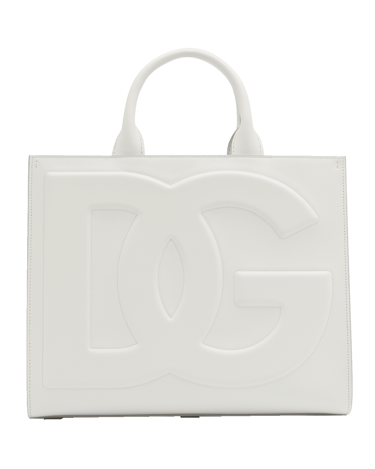Dolce&Gabbana Beatrice DG Embossed Logo Calfskin Tote Bag