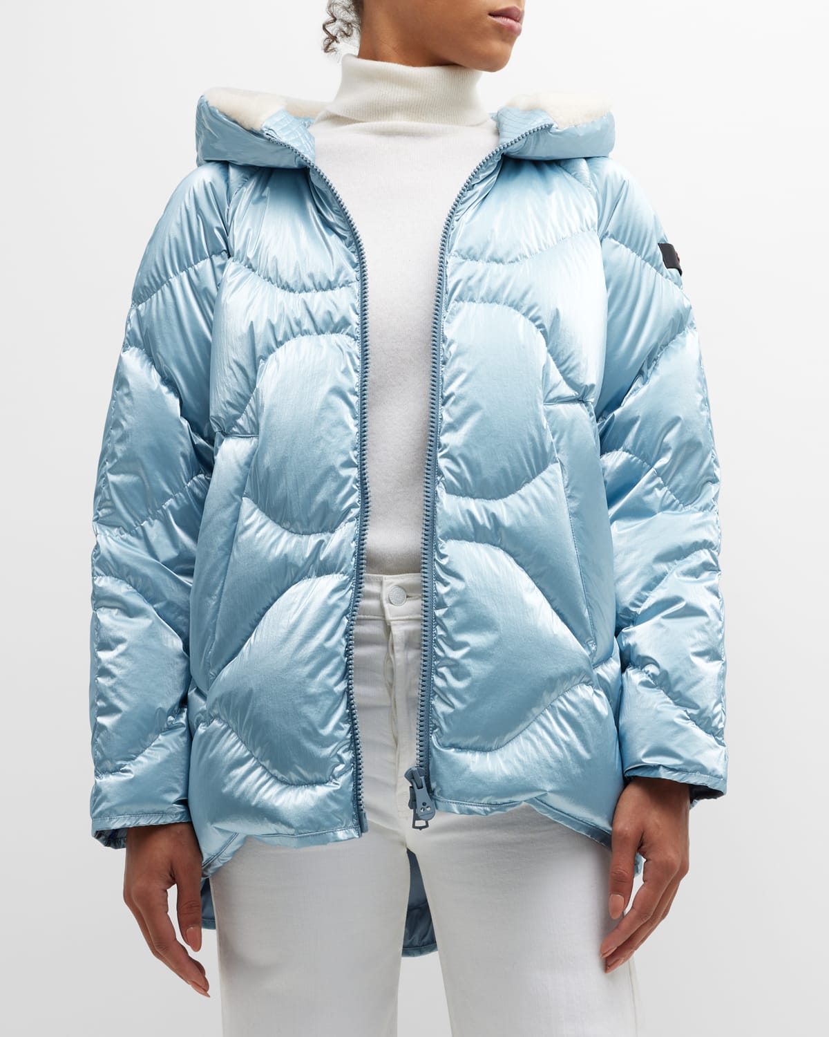 jacquard eco down jacket Rose muse - ダウンジャケット