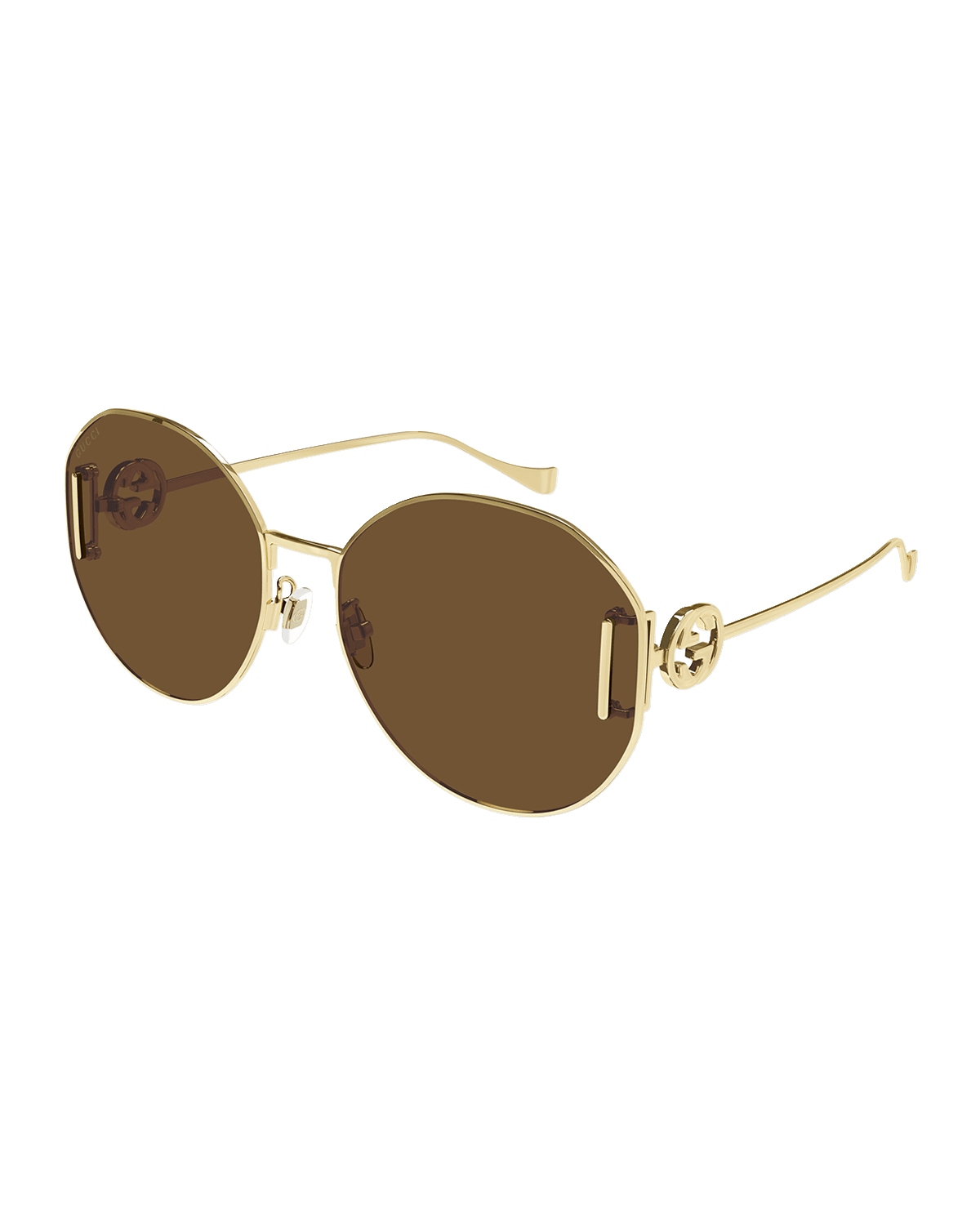 Gucci Square Metal Aviator Sunglasses W Chain Neiman Marcus