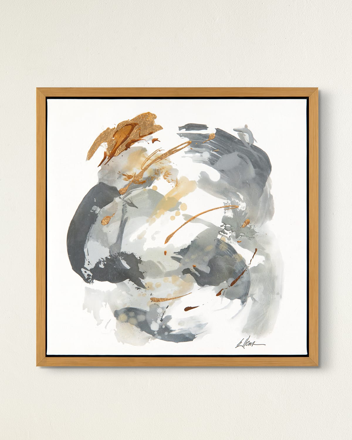 John-richard Collection Gold, Silver & Grey I Giclee