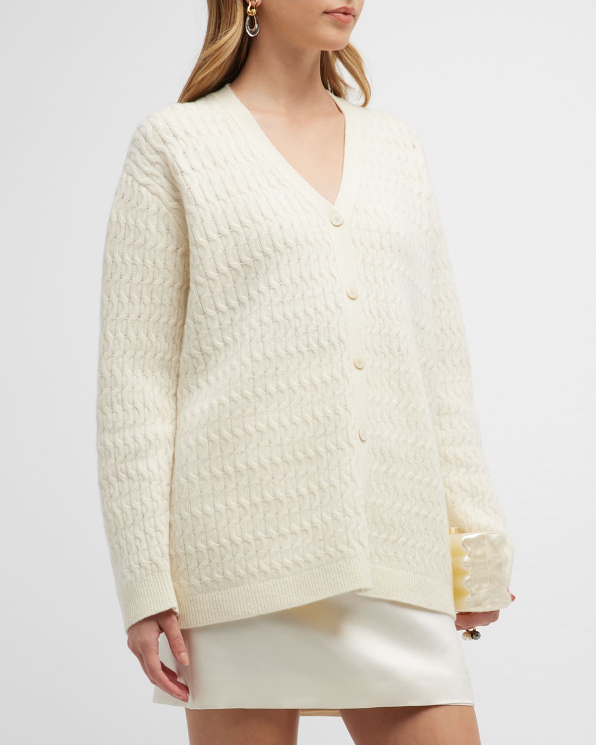 Long ribbed cashmere Cardigan