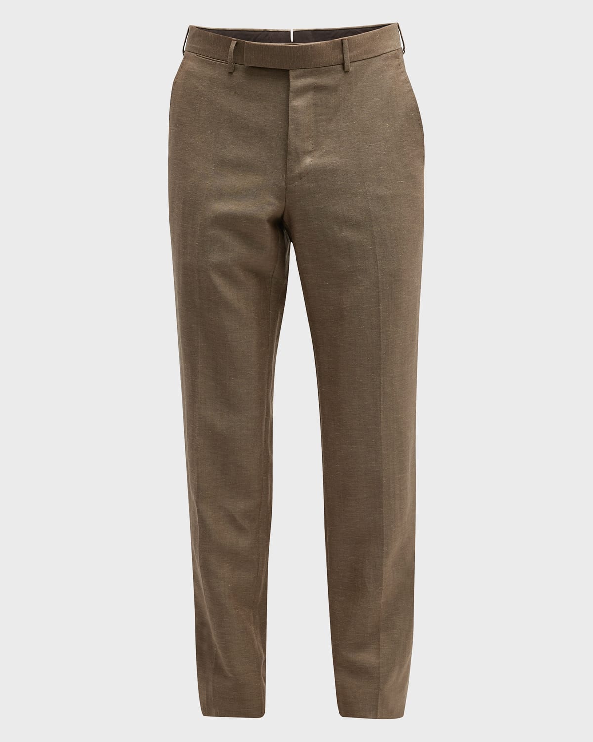 ZEGNA Men's Wool-Linen Twill Pants