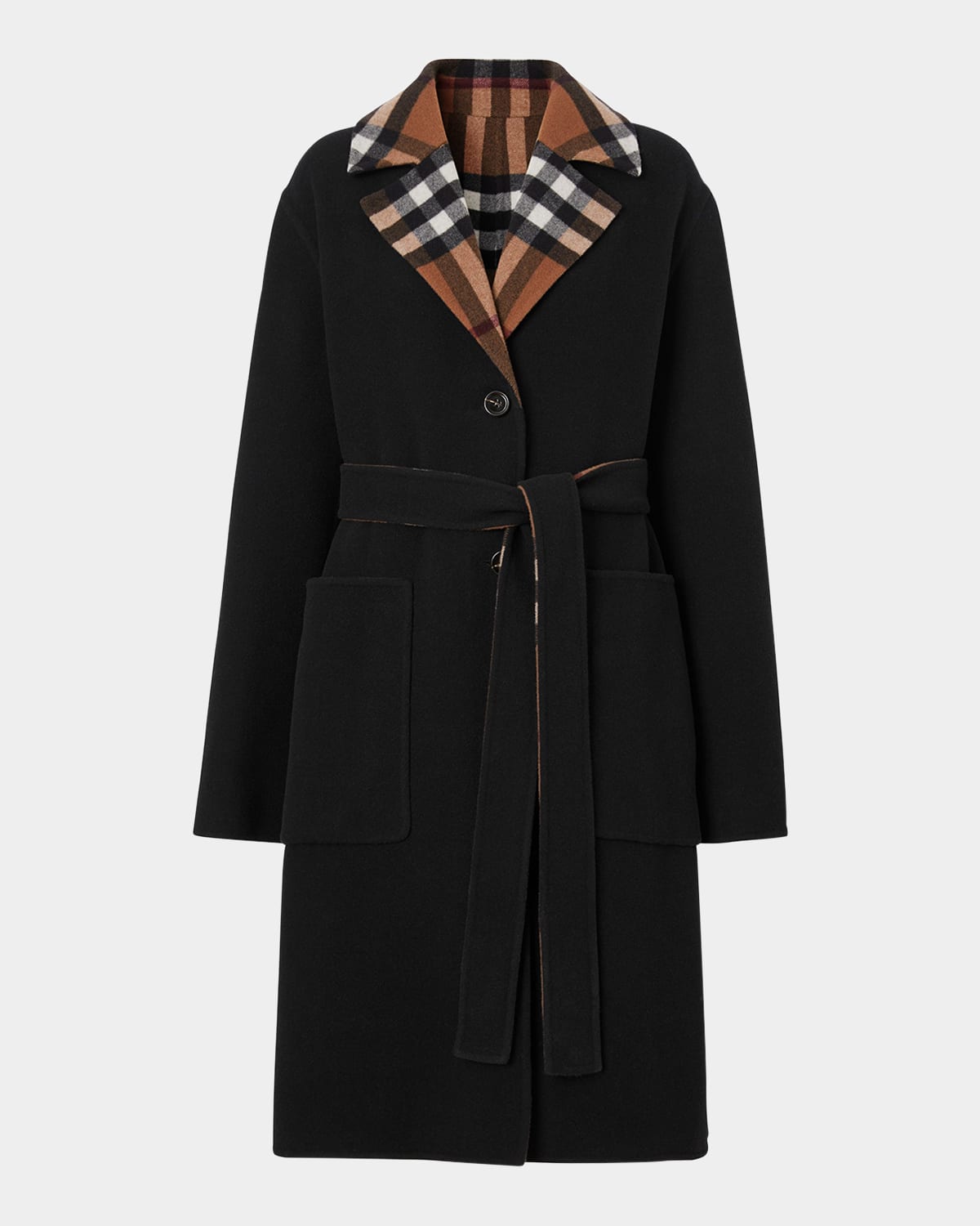 Burberry Dorea Belted Reversible Coat