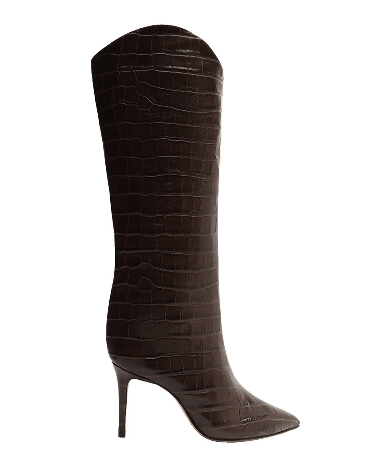Paris Texas 85mm Mock-Croc Stiletto Knee Boots | Neiman Marcus