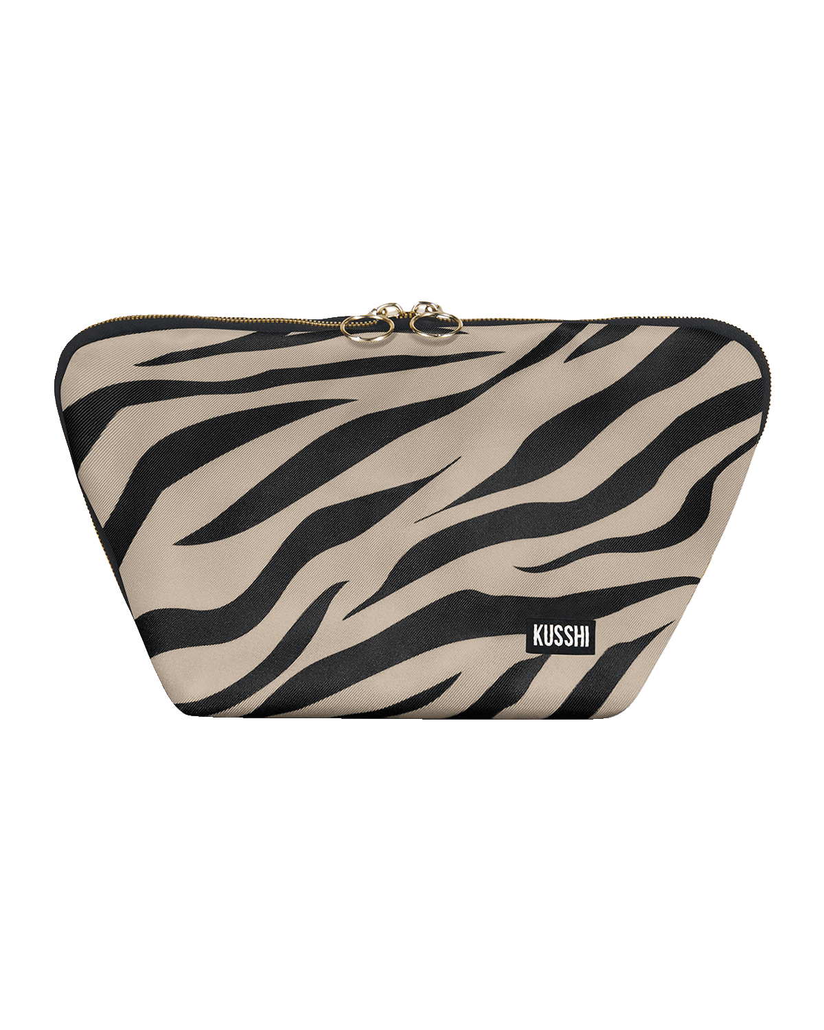 KUSSHI Vacationer Zebra-Print Makeup Bag
