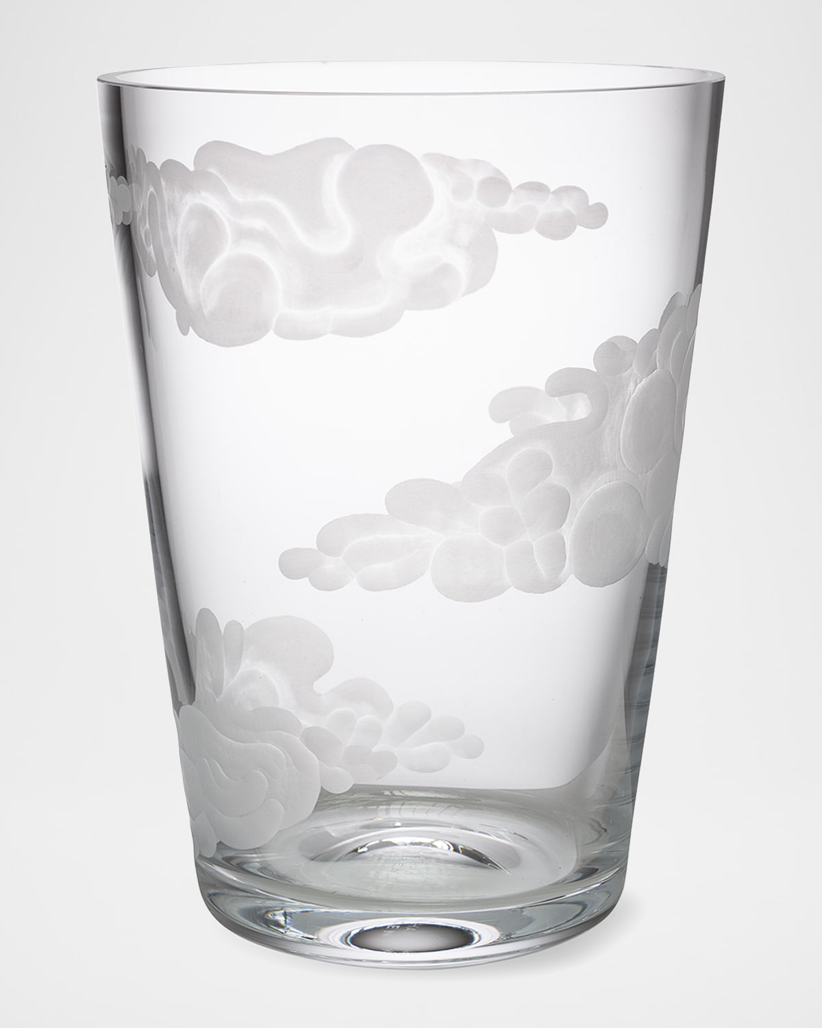 Jonathan Hansen Large Clear Crystal Bucket Vase