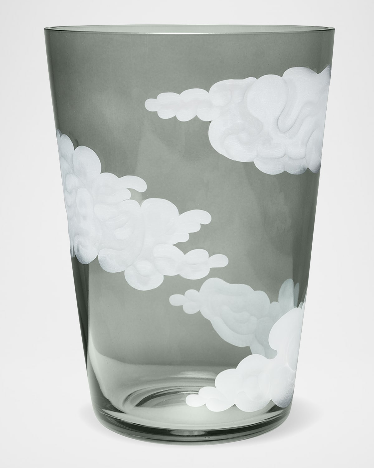 Jonathan Hansen Large Smoke Crystal Bucket Vase